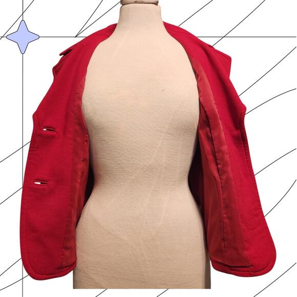 Talbots Red Wool Blazer - Size 4 - Picture 3 of 6